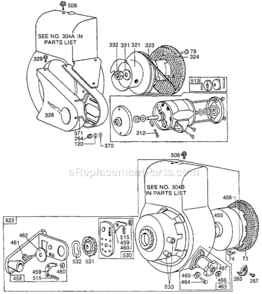 Page D Diagram and Parts List for 80300  Briggs and Stratton Engine